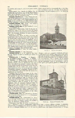 LAMINA ESPASA 13771: Vistas de Tembleque Toledo