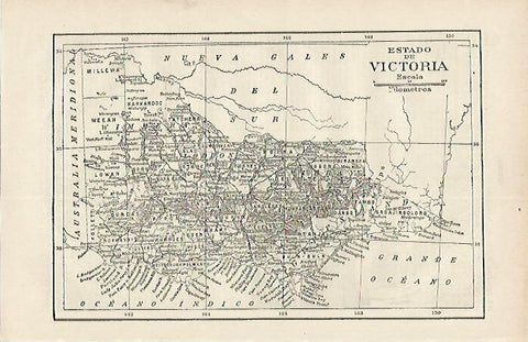 LAMINA DE ESPASA 242: Mapa del Estado de Victoria