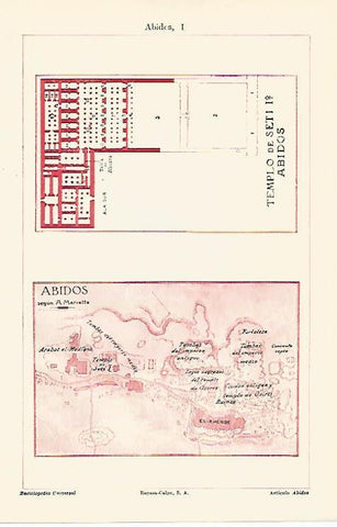LAMINA ESPASA 13153: Plano del Templo de Abidos Egipto