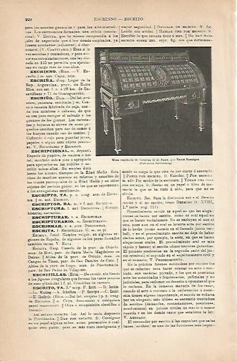 LAMINA ESPASA 18906: Mesa escritorio de Catalina II de Rusia