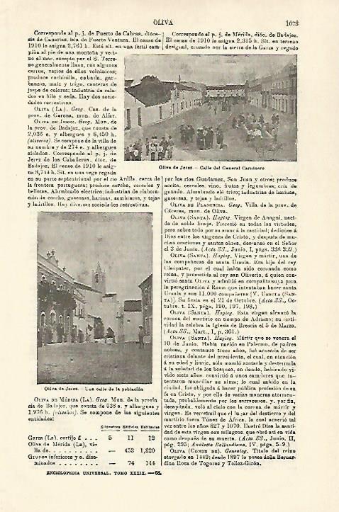 LAMINA ESPASA 21372: Calle General Carnicero en Oliva de Jerez