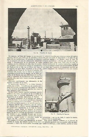 LAMINA ESPASA 21898: Pabellon de Aragon y de Canarias