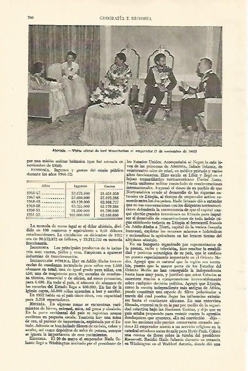 LAMINA ESPASA 21998: Visita de Lord Mountbatten a Abisinia