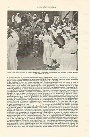 LAMINA ESPASA 22069: Manifestacion en Tetuan Marruecos
