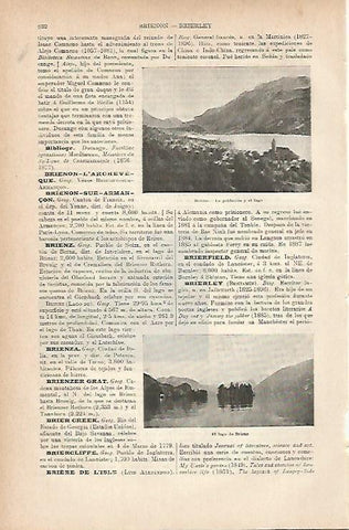 LAMINA ESPASA 11643: Vistas de Brienz Suiza