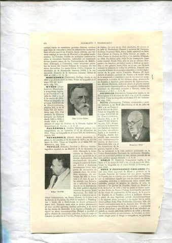 ESPASA 1953/1954: Apendice de 75 paginas dedicado a la Biografia y Necrologia