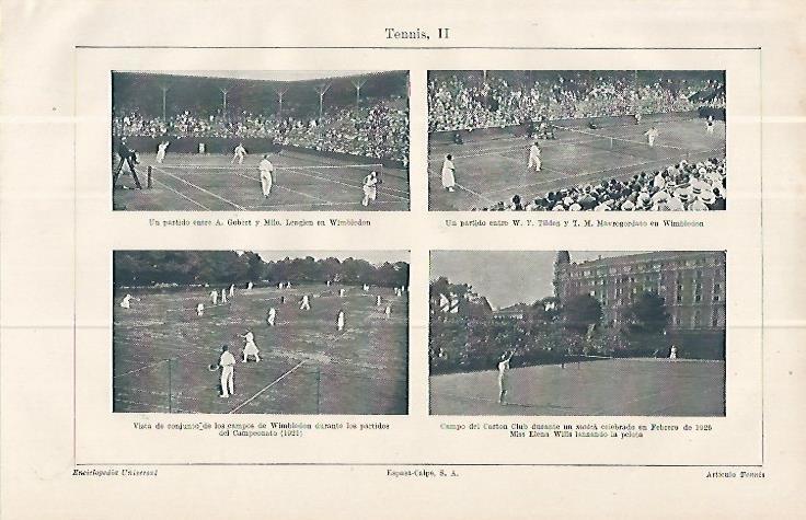 LAMINA ESPASA 13825: Partidos de tenis en Wimblendon