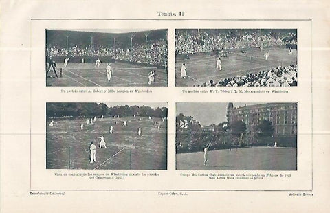 LAMINA ESPASA 13825: Partidos de tenis en Wimblendon