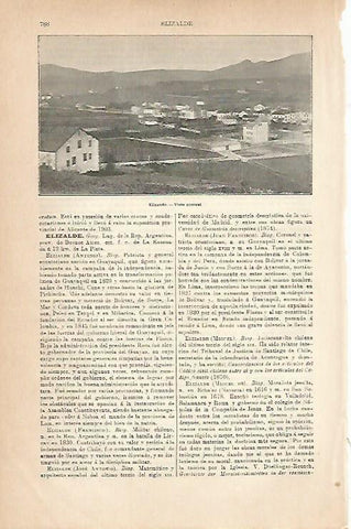 LAMINA ESPASA 6863: Vista general de Elizondo Navarra