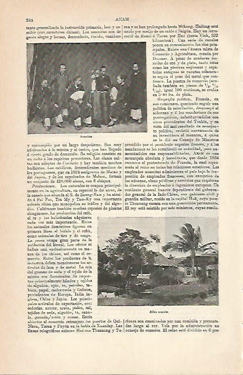 LAMINA ESPASA 6938: Habitantes y aldea de Anam China
