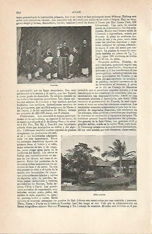 LAMINA ESPASA 6938: Habitantes y aldea de Anam China