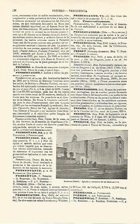 LAMINA ESPASA 16751: Convento de los Reformacos en Presicce Italia