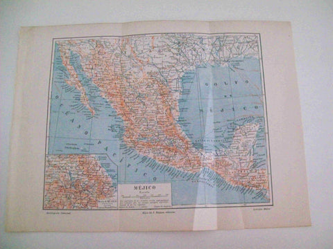 LAMINA ESPASA 11585: Mapa de Mejico