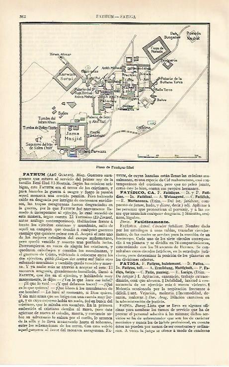 LAMINA ESPASA 2443: Plano de Fatehpur-Sikri India