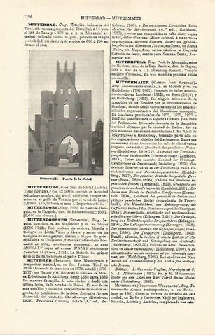 LAMINA ESPASA 24143: Puerta de la ciudad de Mittenwalde