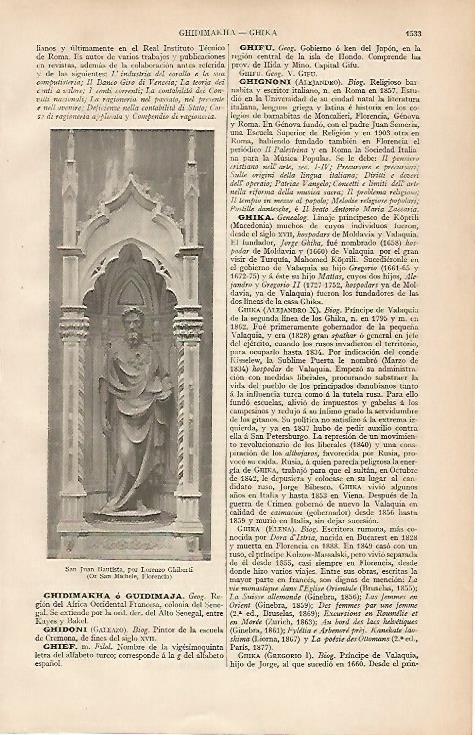 LAMINA ESPASA 24979: San Juan Bautista por L. Ghiberti