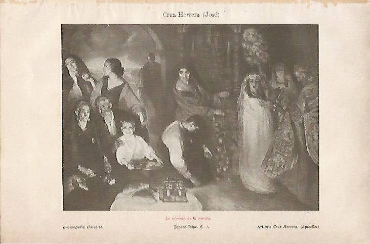 LAMINA ESPASA 25055: La ofrenda de la cosecha por Jose Cruz Herrera