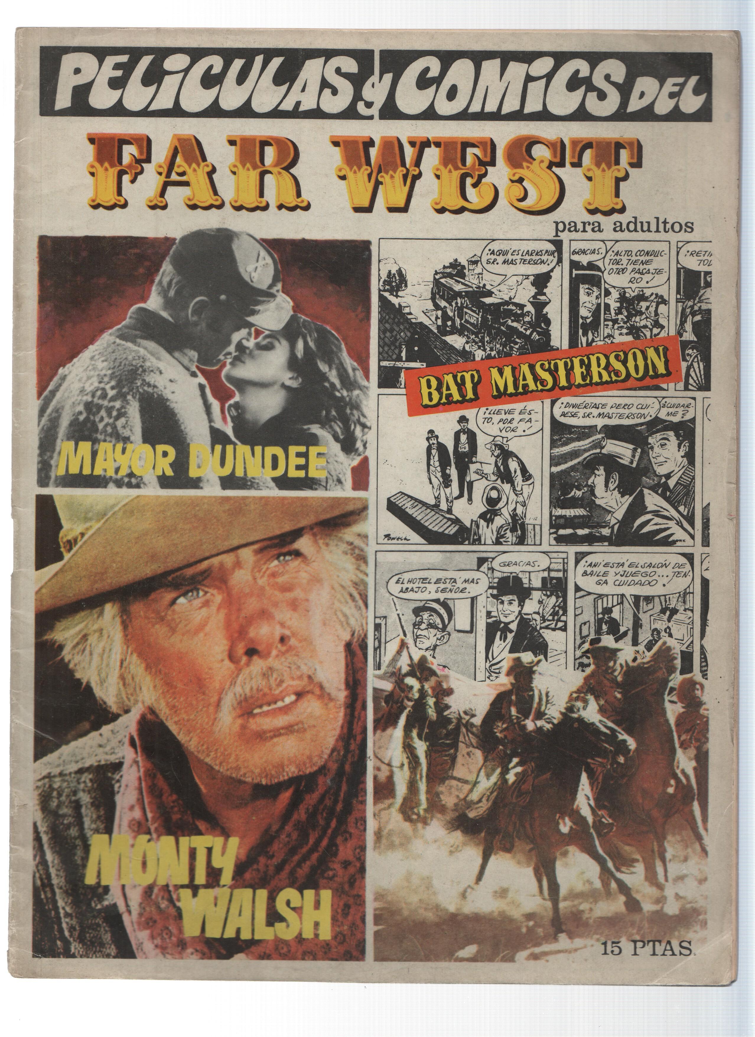 Peliculas y Comics de FAR WEST: MONTY WALSH, Mayor Dundee, Bat Masterson (Stella 1971)