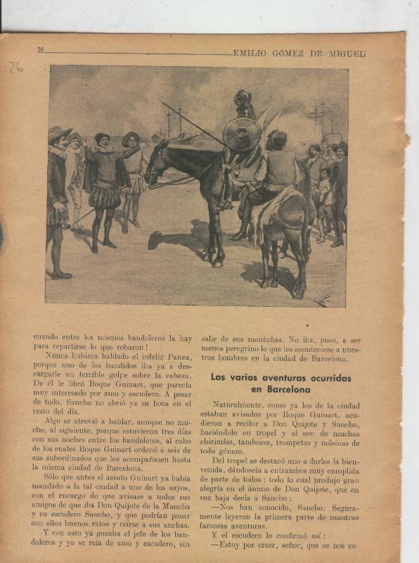 Las famosas aventuras de Don Quijote lamina 26