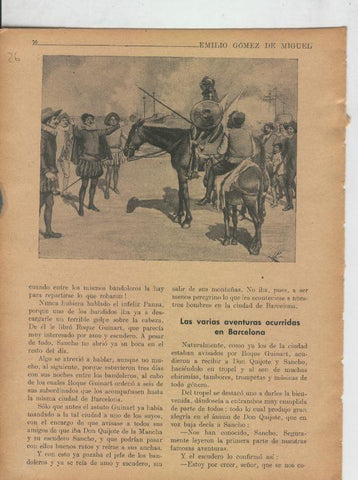 Las famosas aventuras de Don Quijote lamina 26