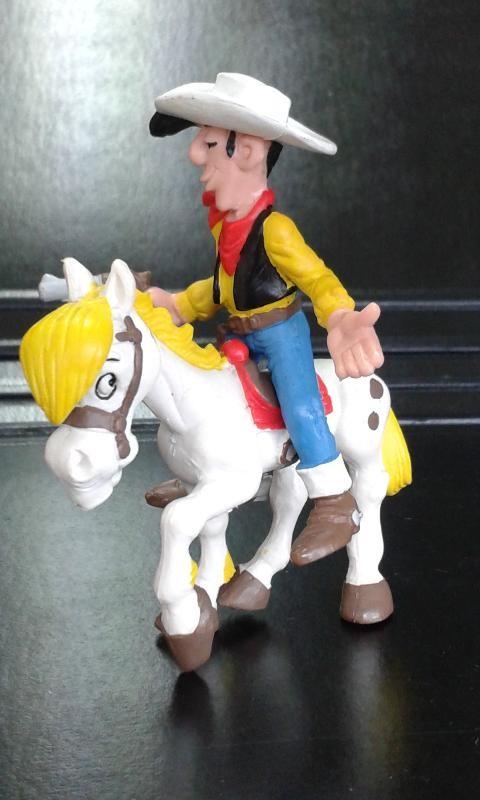 Muñeco de goma: Lucky Luke a caballo, las figuras van sueltas