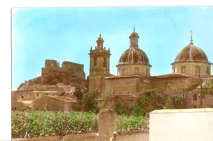 Postal 024998 : Castillo y Cupulas. Castellnovo (Castellon)