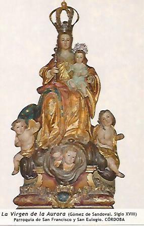 POSTAL 54652: Virgen de la Aurora de Gomez de Sandoval siglo XVIII. Cordoba