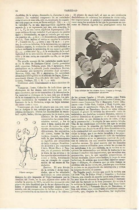 LAMINA ESPASA 5891: Clowns Price Guigui y Georgi