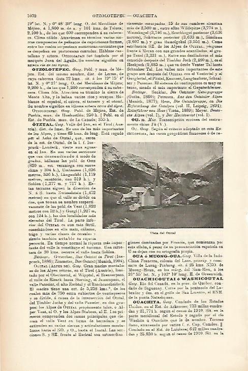 LAMINA ESPASA 7769: Vista del Otztal Austria