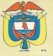 CROMO COLECCION UNIVERSAL 2086: ESCUDO COLOMBIA. Numero 73