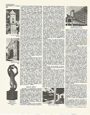 LAMINA LAROUSSE 70061: Vistas de Caracas Venezuela