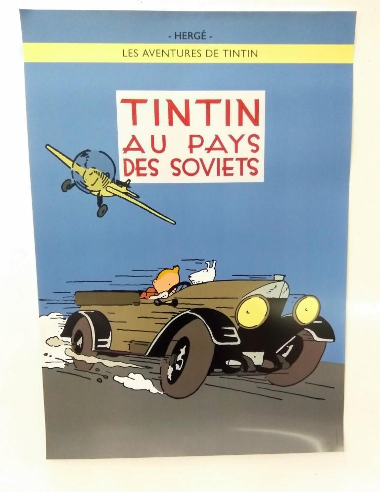 Poster oficial de Tintin: Tintin au pays des soviets 70X50cm (version coloreada del 2017)
