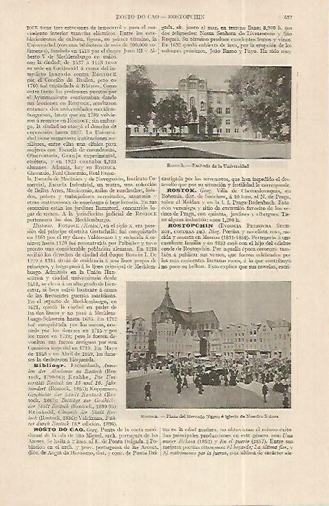 LAMINA ESPASA 19273: Universidad de Rostock