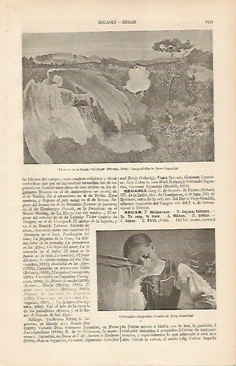 LAMINA ESPASA 19666: El amor en la fuente del Amor por Segantini