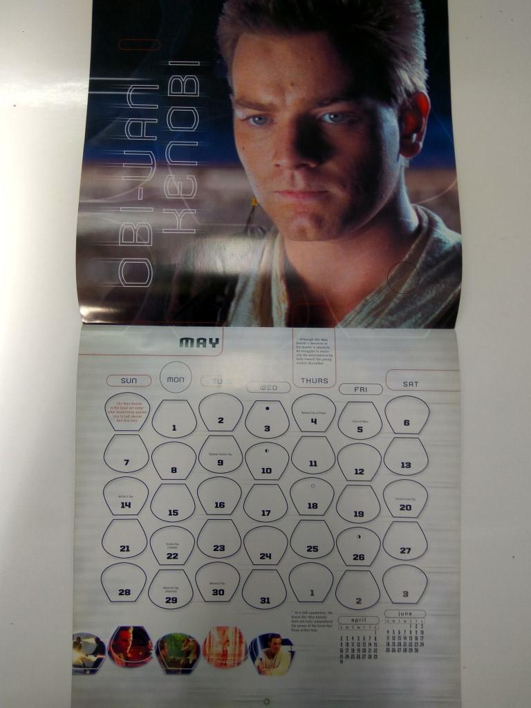 Calendario: CALENDARIO STAR WARS EPISODE I: AÑO 2000 (Golden Turtle 1999)