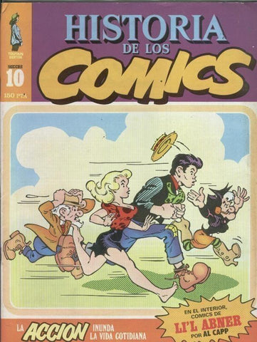 Historia de los comics numero 10: EJEMPLAR ALGO AVIEJADO,,  ficha articulo sobre Al Capp, Elliot Caplin, 