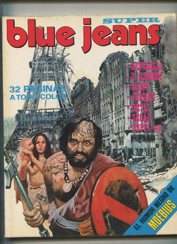 Blue Jeans numero 18:  Moebius (las paginas color con huella haber estado lugar humedo)