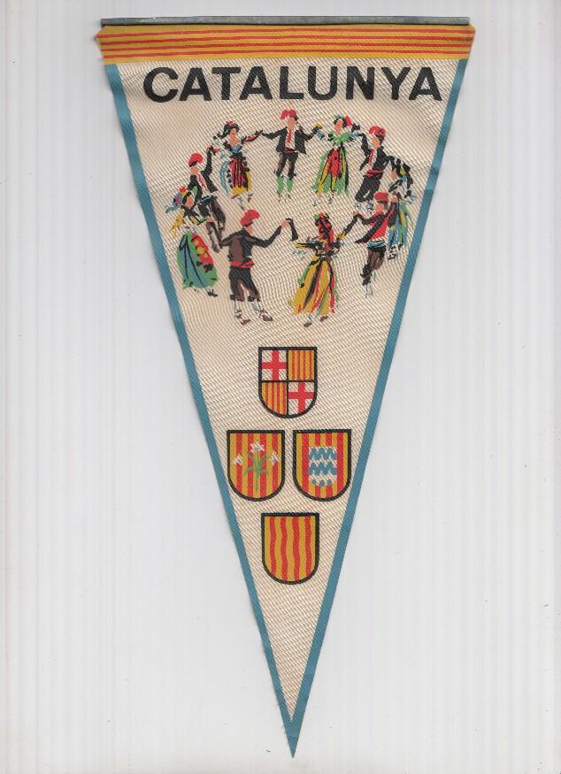 Banderin: CATALUNYA - Ilustracion de aplec de Sardanas y escudos de las Provincias de Catalunya