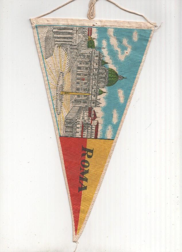 BANDERIN: ROMA - Ilustracion del VATICANO, Plaza de San Pedro (Dos caras)