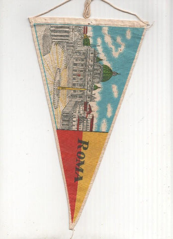 BANDERIN: ROMA - Ilustracion del VATICANO, Plaza de San Pedro (Dos caras)