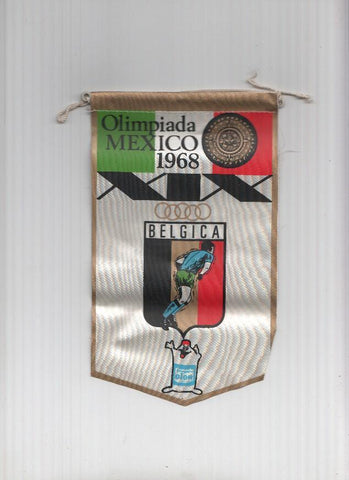 Banderin Olimpiada Mexico 1968 : Belgica (Editor detergentes Gior)