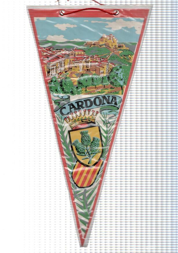 BANDERIN: CARDONA- Ilustracion aera y escudo de la localidad de Cardona