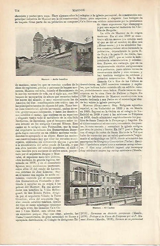 LAMINA ESPASA 1155: Vistas de El Masnou Barcelona