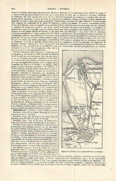 LAMINA ESPASA 13720: Plano de la Pallice Francia