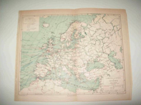 LAMINA ESPASA 16445: Mapa de comunicaciones de Europa