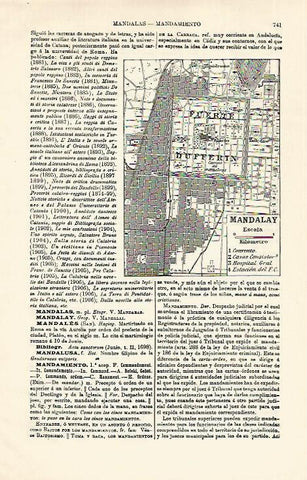 LAMINA ESPASA 18604: Plano de Mandalay