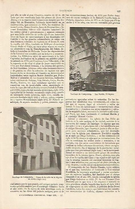 LAMINA ESPASA 19447: Santiago de Compostela