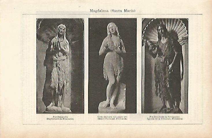 LAMINA ESPASA 3865: Esculturas de Santa Maria Magdalena