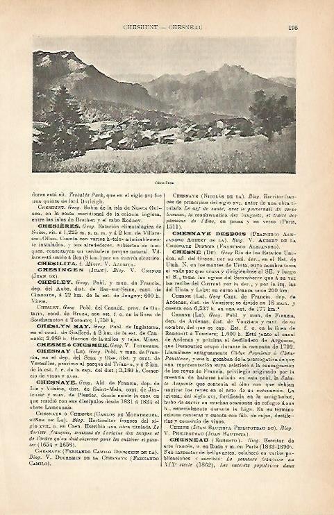 LAMINA ESPASA 1929: Vista general de Chesieres Suiza