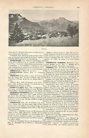 LAMINA ESPASA 1929: Vista general de Chesieres Suiza